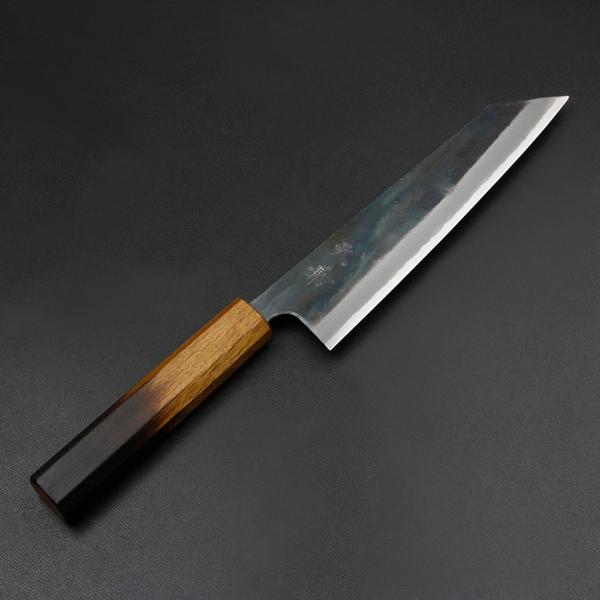 元兼 切付型 和牛刀 180mm 両刃 青紙スーパー 割込み 黒打ち仕上げ