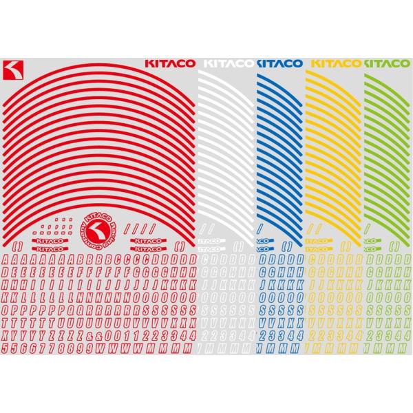 KITACO（キタコ） リムラインシート type-2 レッド（12インチホイール