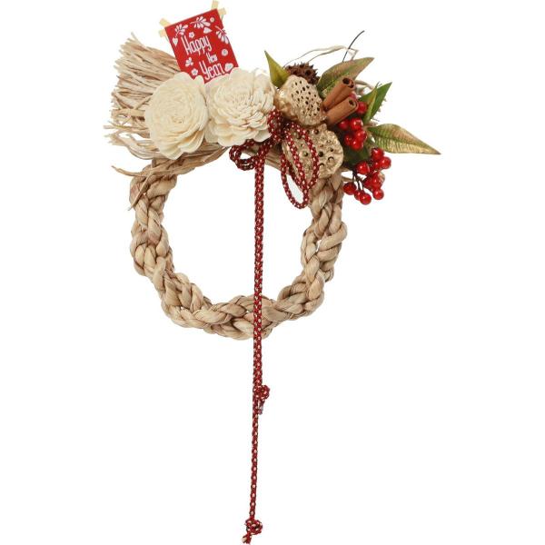 造花 YDM ホテイアオイしめ縄アレンジ NAATW-005 しめ縄 正月飾り