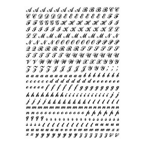 ポーセラーツ 白磁用転写紙 アルファベットS（リッチ・ブラック