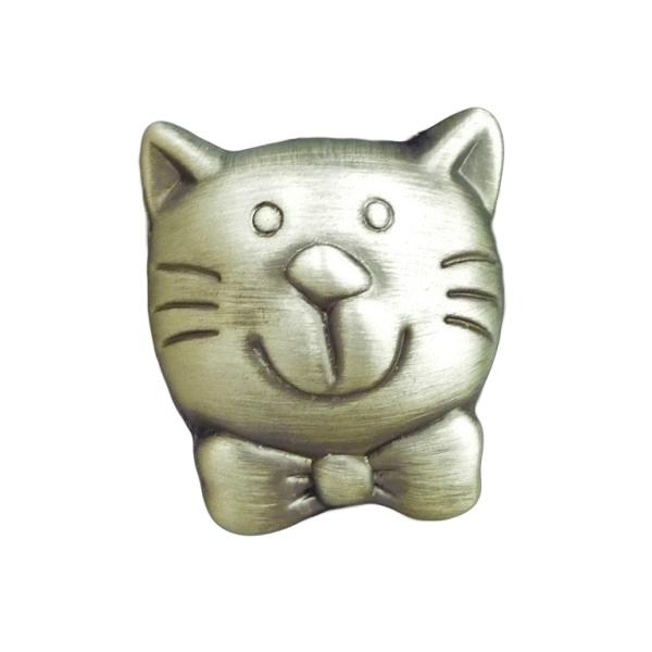 ツマミ 猫 1886-36ZN50 37×32mm 家具 取っ手 （棚番:3059960-533