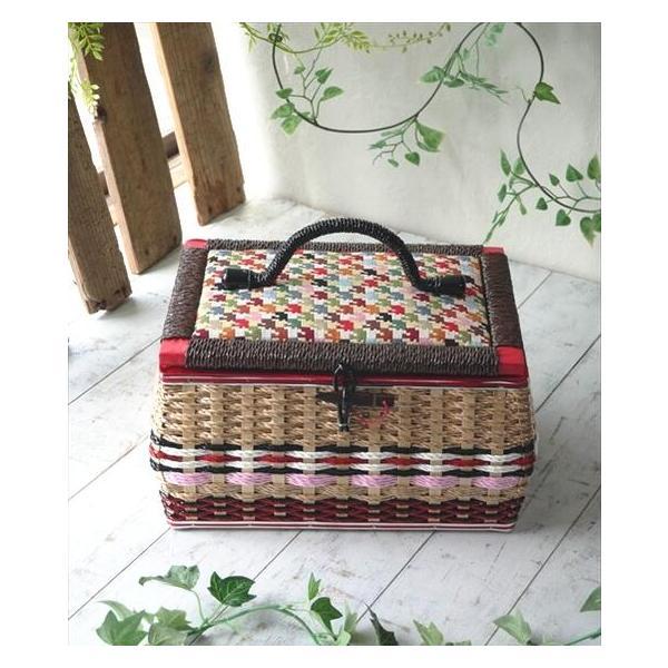 ソーイングバスケット 手作り裁縫箱 (I柄)スタンダード 日本製 国産