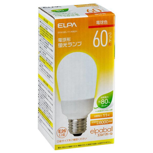 朝日電器 エルパ 電球形蛍光ランプ EFA15EL/11-A062H (電球・蛍光灯