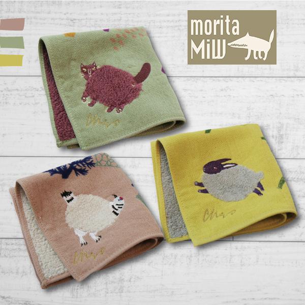 ハンカチ / moritaMiW モコモコドウブツハンカチ 全3種 ライチョウ