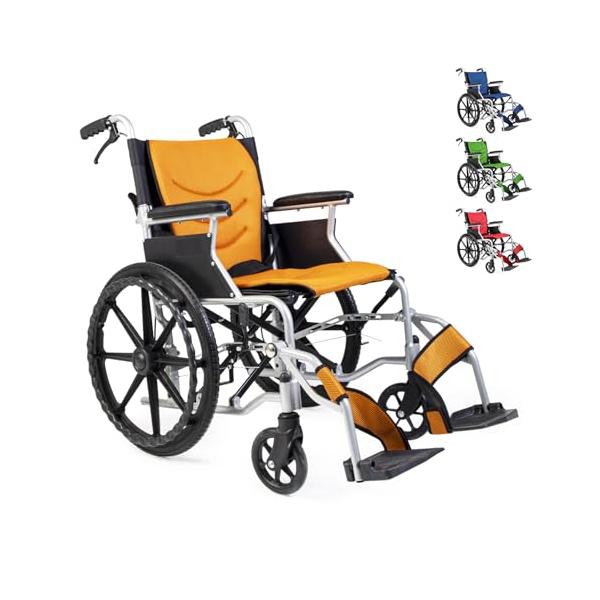 PIPIBEAR 車椅子 自走式車いす アルミ製 折りたたみ 車イス 介助・自走