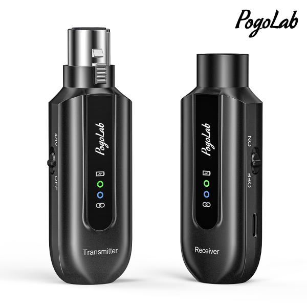 POGOLAB XLRワイヤレスマイクシステム 送信機 受信機 2.4 GHz XLR