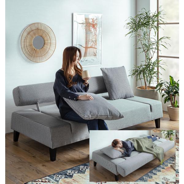 1秒でベッドになる ソファベッド おしゃれ ワイド ソファー ベッド