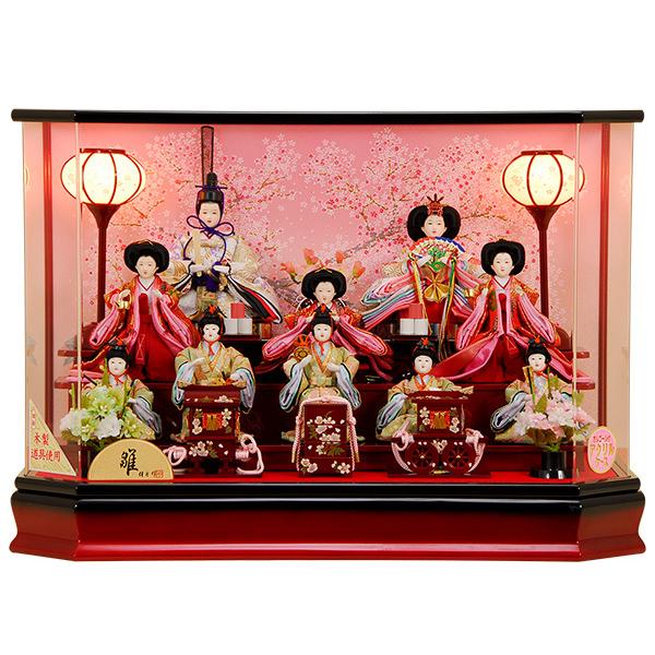 雛人形 ひな人形 K102 コンパクト オルゴール付き 人形の佳月 雛人形