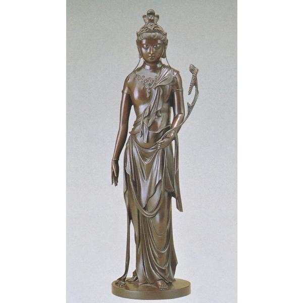 高村光雲の作品／聖観音像 丸台付 明治の巨匠の名作 桐箱付 高岡銅器