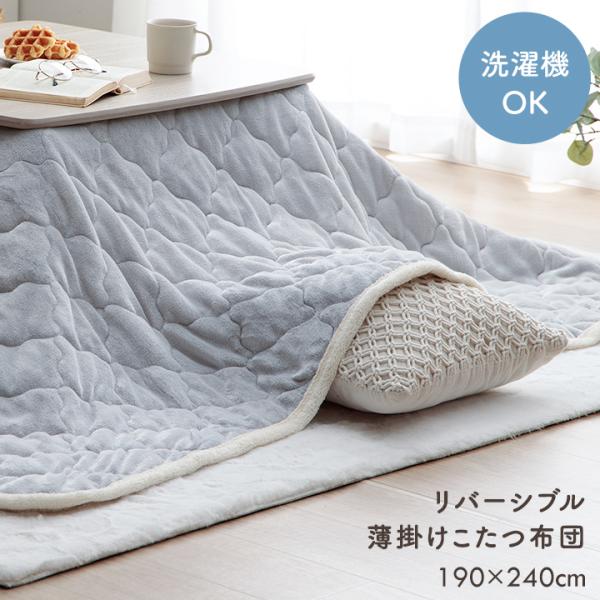 イケヒコ こたつ布団 長方形 薄掛け 薄手 上掛けカバー ベース 190
