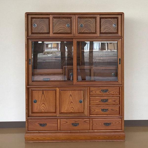 茶タンス 無垢 茶箪笥 和風 茶ダンス 欅 茶棚 国産 日本製