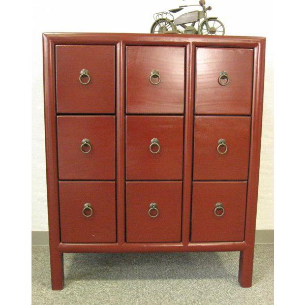 中国家具 FT0391 アジアン家具 アンティーク調 チェスト 薬棚 送料無料