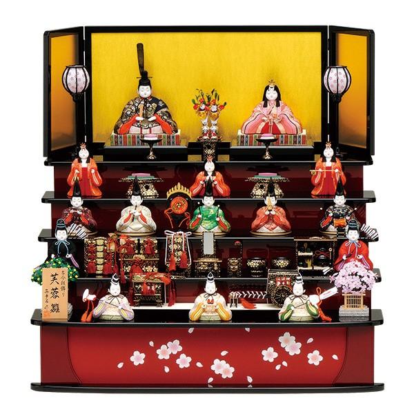 雛人形 真多呂 木目込み ひな人形 芙蓉雛セット 15人飾り 十五人飾り 5