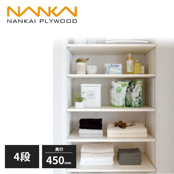 南海プライウッド 可動棚セット Aタイプ シンプルアルミ棚柱セット仕様