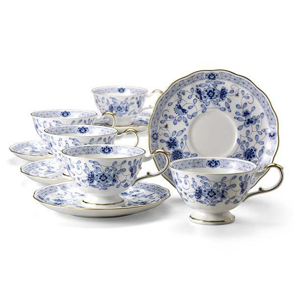 NARUMI ミラノ ティーカップ&ソーサー 210cc 5客セット ナルミ 〈9682