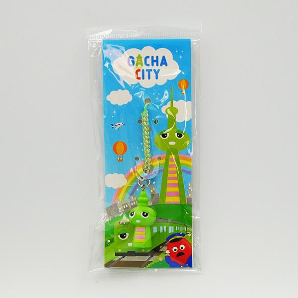 ガチャシティ ガチャピン 根付 ストラップ 電車 タワー GACHAPIN MUKKU