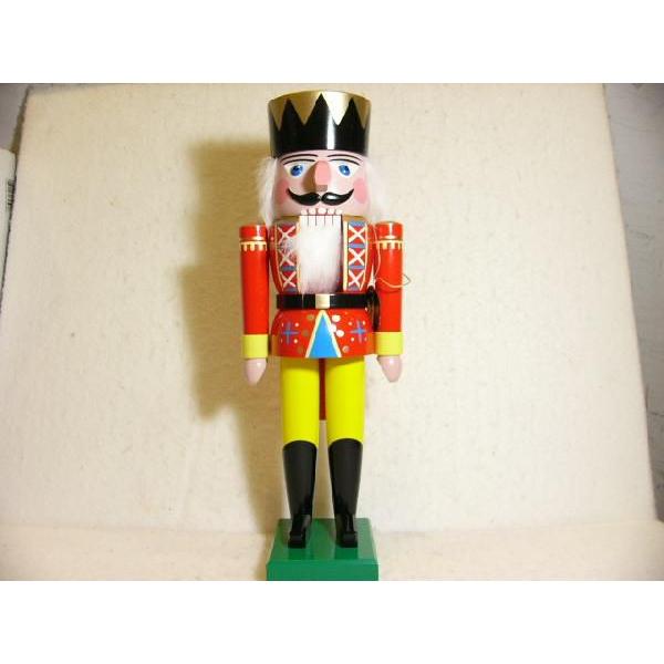 木のおもちゃ ドイツ 木製 知育玩具 くるみ割り人形・赤・王様