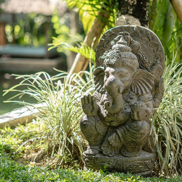 アジアン雑貨 バリ島 雑貨 ガネーシャ 置物 石 大 効果 石像 庭