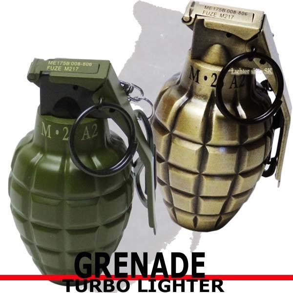グレネード 手榴弾 ガス注入式 ターボライター【軽い着火】【柔らかい