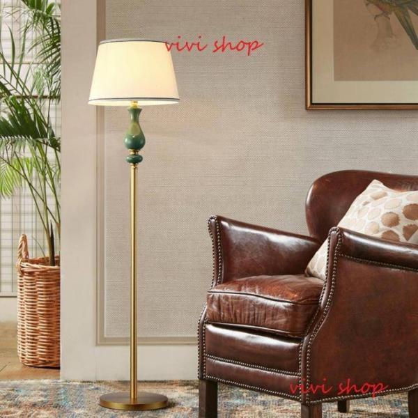 A27206 1220FL313銅.陶器.高級フロアスタンド スタンドライト フロア