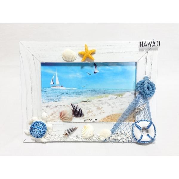 訳アリSALE品・送料無料】ハワイアン・マリンフォトフレーム（写真立て