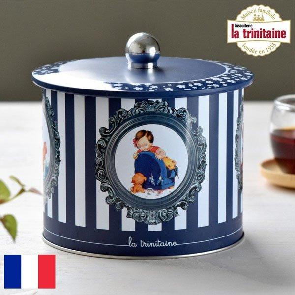 ラ・トリニテーヌ マーベルルーシー バレル缶 クッキー缶 レトロキッズ