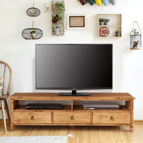 今なら送料無料。パイン材をオイルで仕上げたアンティーク風150cm幅