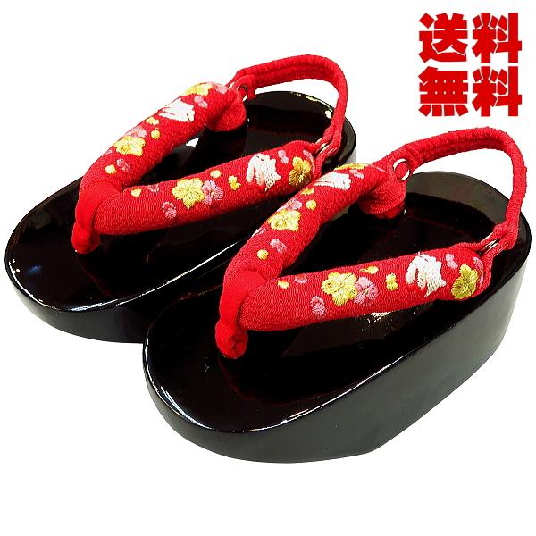 七五三 女の子 こっぽり下駄（ぽっくり）黒塗【小・3歳用・16.5cm