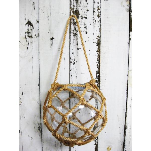 ガラス浮き玉 茶 青ボタンx2 ガラス浮き玉 茶x2 青ボタンx2