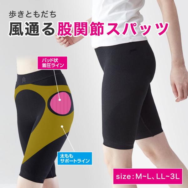 股関節 サポーター スパッツ ウォーキング アンダーパンツ 腰 着圧