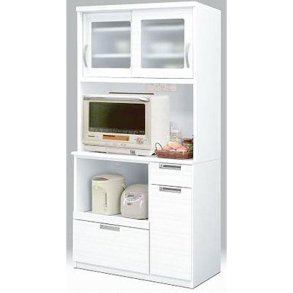 食器棚 レンジボード 完成品 90cm幅 ミリオン 開梱設置 : 宮崎内山家具