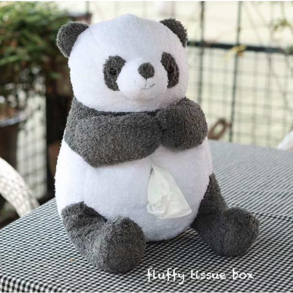ティッシュケース おしゃれ パンダ おもしろ かわいい ふわふわ ぱんだ