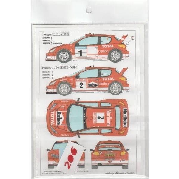 1/24'03プジョー206デカール : ミュージアムコレクション - 通販