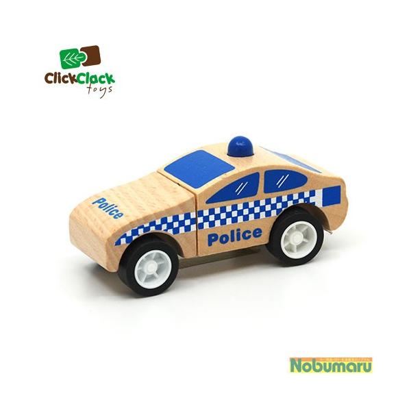 CC002 Click Clack(クリック・クラック) パトカー 働く車 木製おもちゃ