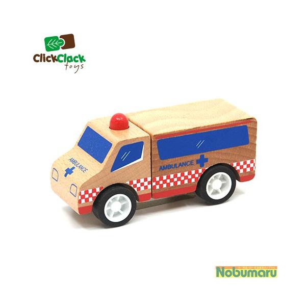 CC004 Click Clack(クリック・クラック) 救急車 働く車 木製おもちゃ