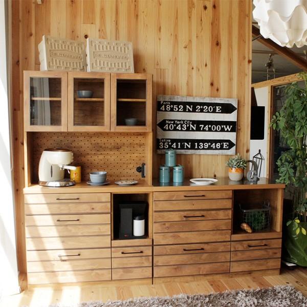 東馬（Tohma） キッチンボード おしゃれ 幅105 完成品 ヴィンテージ