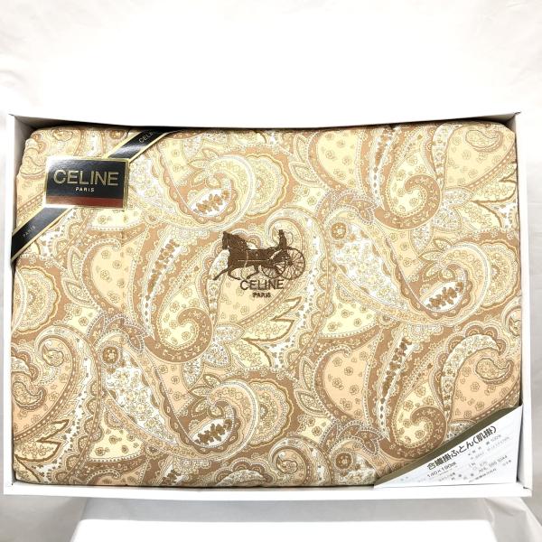 極美品 CELINE セリーヌ 肌掛けふとん 合織掛け布団 シングル 140