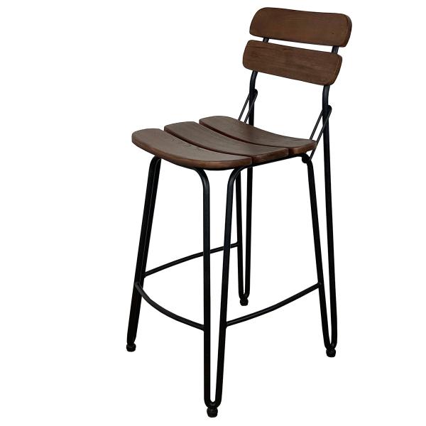 ニトリ（NITORI） 天然木ニレ無垢集成材 カウンターチェア(MBR