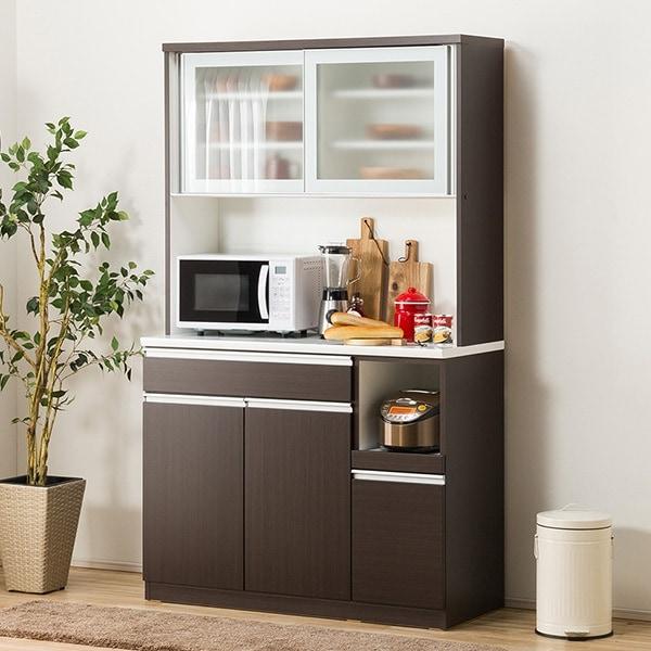 ニトリ（NITORI） 幅120cm キッチンボード( レジューム120-2AG-S DBR