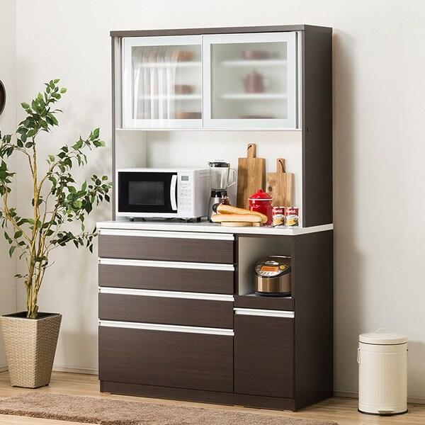 ニトリ（NITORI） 幅120cm キッチンボード( レジューム120-2AG-S DBR