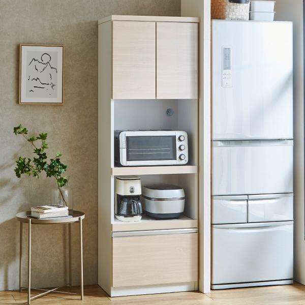 ニトリ（NITORI） 鏡面仕様レンジボード（幅59.5cmcm NA）食器棚