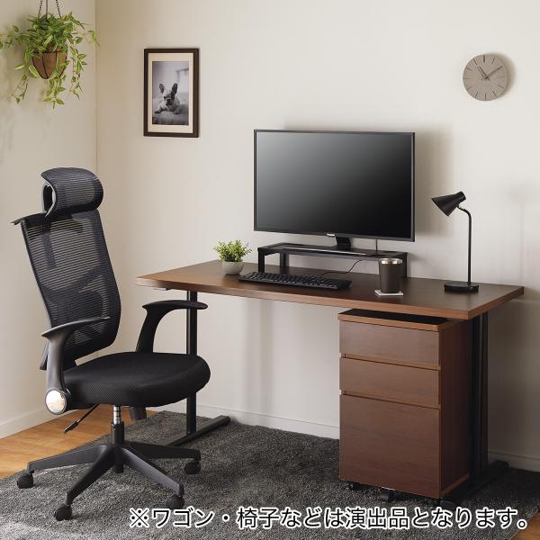ニトリ（NITORI） デスクプレフェセット(天板140MBR/T型レッグ69BK