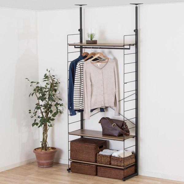 ニトリ（NITORI） Nポルダ突っ張りワイヤーワードローブ(MBR) 棚