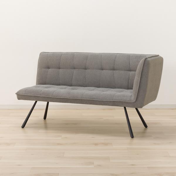 ニトリ（NITORI） 布張り2人掛けカウチソファ(GN222 左カウチ GY