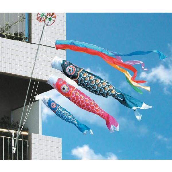 こいのぼり 鯉のぼり ゴールド鯉1.5mベランダ用ファミリーセット【名