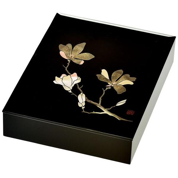 文箱 書類入れ 書類箱 B5判 こぶし 文庫 板蓋 黒塗り 10.0 会津漆器