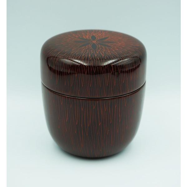 茶道具 棗 中棗 朱菊彫 関翆雲 桐箱 : 新古茶道具 さかい ヤフー店