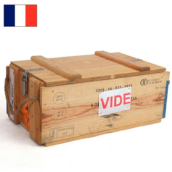 フランス軍 アンモボックス ウッド USED BX161UN : ミリタリー百貨