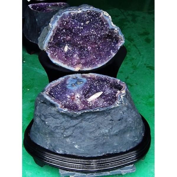 82.1Kg ペア水晶トレジャーアメジスト 同梱不可(特大品) 納品日程ご