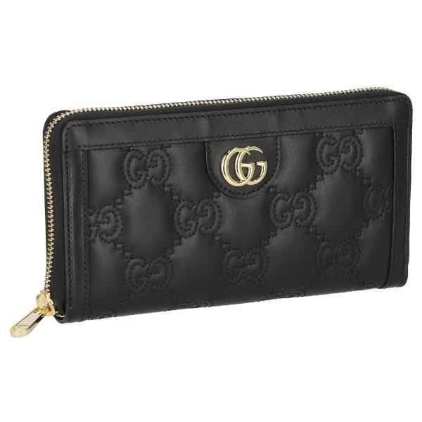 GUCCI（グッチ） 長財布 レディース GGマトラッセ ブラック 723784